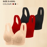 368 Front button gathered without steel rim, slim back, plus size women's bra