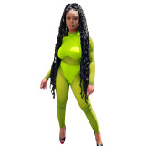 FE175 mesh splicing jumpsuit