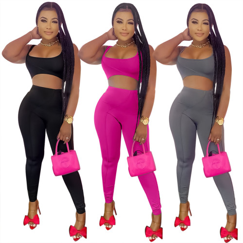 FE214 Solid Color Set Two Piece Set