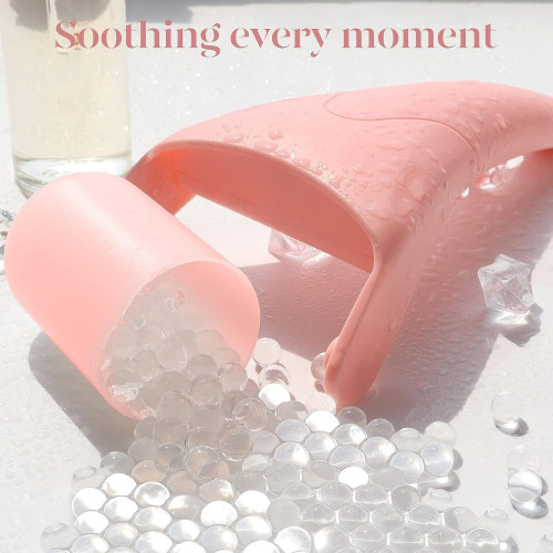 Ice roller massager for facial beauty and ice compress