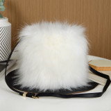 Imitation raccoon fur plush bag crossbody bag mobile phone bag