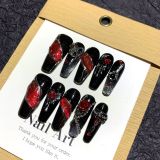 Dark Abigothic style bloodthirsty queen spicy nail art