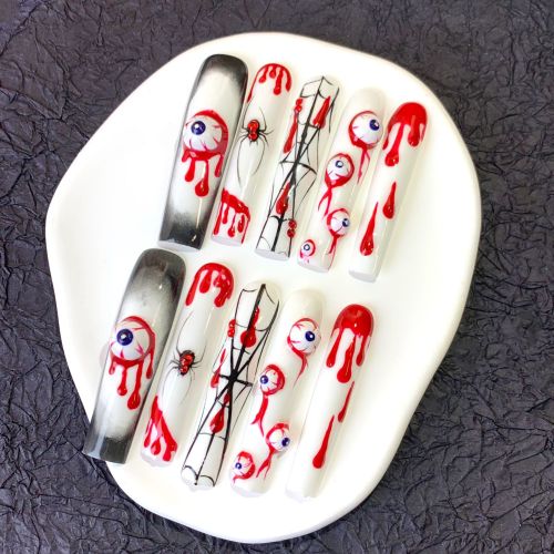 Ultra long water pipe A Halloween style dark simulation bleeding eyes 10pcs5CM