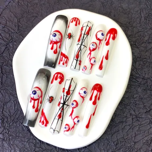Ultra long water pipe A Halloween style dark simulation bleeding eyes 10pcs5CM