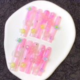 Cute watercolor hot girl wearable nail stickers