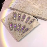 10pcs long ladder armor 3.3CMAB full diamond crystal glass diamond