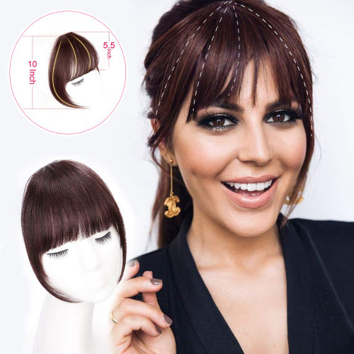 Wig with bangs, wig piece, real hair with bangs