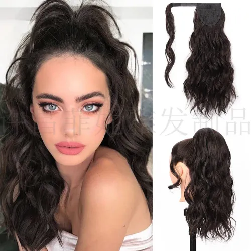 Wig roll ponytail Velcro synthetic ponytail