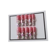 Sparkling silver powder AB diamond pure handmade high-end phototherapy nail art wearing armor