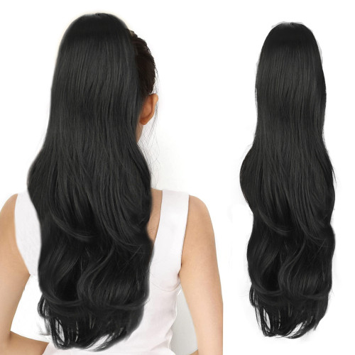 Wig, curly hair, ponytail, synthetic elastic mesh