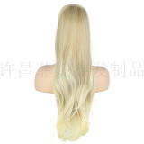 Wig, curly hair, ponytail, synthetic elastic mesh