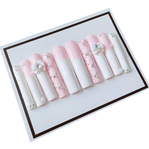 White pink three-dimensional diamond detachable armor piece
