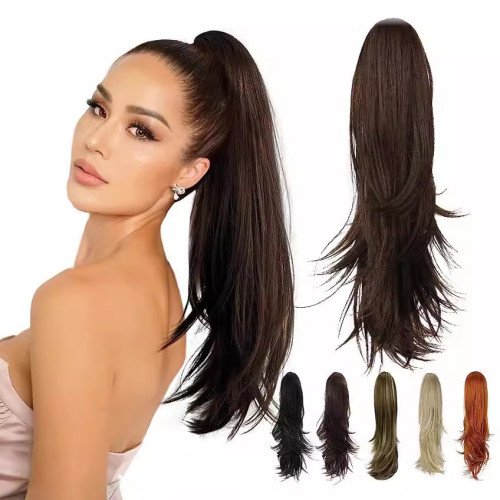 Wig, ponytail, curly hair, synthetic ponytail