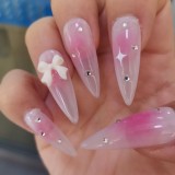 Nail Patch Internet Celebrity Popular Pink Gradient Handmade Wearing Armor