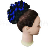 Dirty braid, drawstring, elastic mesh, fluffy explosive head