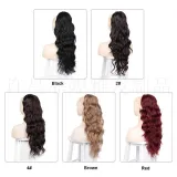 Wig elastic mesh ponytail synthetic fluffy curly hair