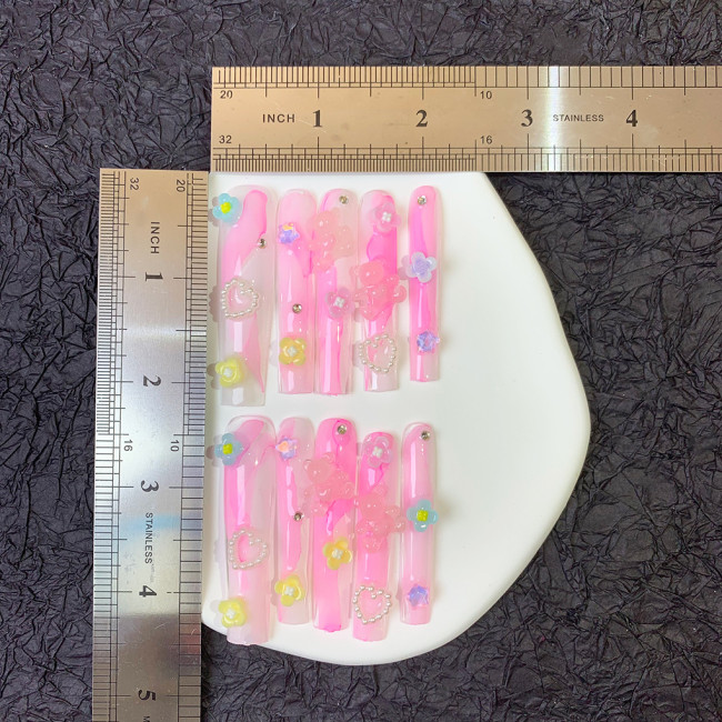 Cute watercolor hot girl wearable nail stickers