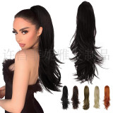 Wig, ponytail, curly hair, synthetic ponytail