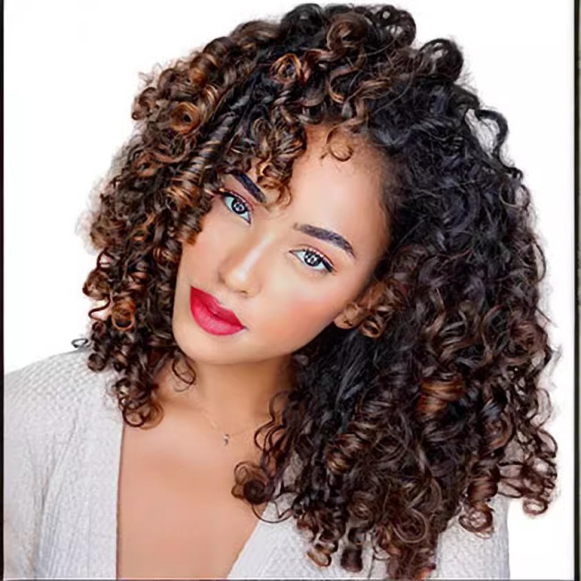 Wig Female Fluffy Explosion Head Chemical Fiber Small Curly Hair