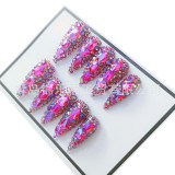 Waterdrop Laser Purple Diamond Stereoscopic Hand Phototherapy Wearing Armor