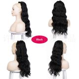 Wig elastic mesh ponytail synthetic fluffy curly hair