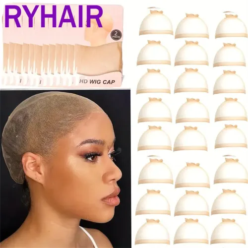 HD Wig Cap wig, stockings, lace mesh cap, 2-pack