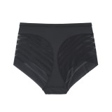 Mid waist women's triangle pants with striped mesh, high elasticity and comfort