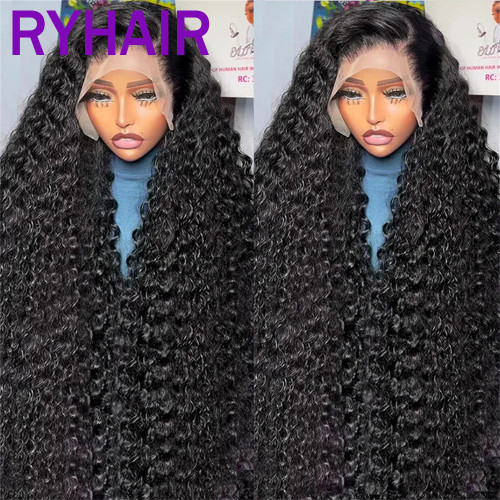 Real hair Human Hair Deep Curly Lace Frontal Wig