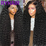 Real hair Human Hair Deep Curly Lace Frontal Wig