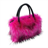 Square plush bag, handbag, large capacity tote bag
