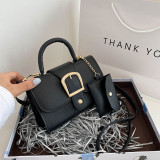 Candy colored cross shoulder single shoulder hand-held small square bag for women