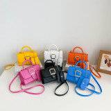 Candy colored cross shoulder single shoulder hand-held small square bag for women