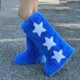 Imitation fur fox snow boots high boots