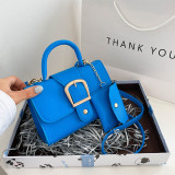 Candy colored cross shoulder single shoulder hand-held small square bag for women