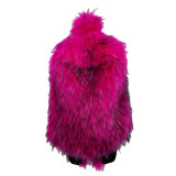 Fur backpack versatile travel plush backpack