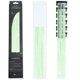 Laser gold wire tinsel hair color box set of 12 pieces, colorful hair extension metal wire
