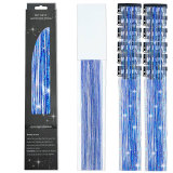 Laser gold wire tinsel hair color box set of 12 pieces, colorful hair extension metal wire