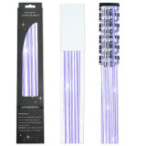 Laser gold wire tinsel hair color box set of 12 pieces, colorful hair extension metal wire