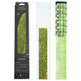 Laser gold wire tinsel hair color box set of 12 pieces, colorful hair extension metal wire