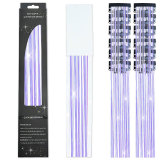Laser gold wire tinsel hair color box set of 12 pieces, colorful hair extension metal wire