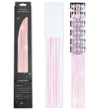 Laser gold wire tinsel hair color box set of 12 pieces, colorful hair extension metal wire