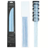 Laser gold wire tinsel hair color box set of 12 pieces, colorful hair extension metal wire