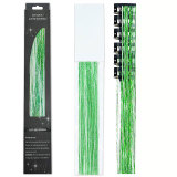 Laser gold wire tinsel hair color box set of 12 pieces, colorful hair extension metal wire