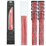 Laser gold wire tinsel hair color box set of 12 pieces, colorful hair extension metal wire