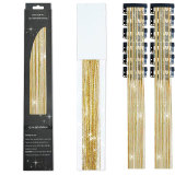 Laser gold wire tinsel hair color box set of 12 pieces, colorful hair extension metal wire