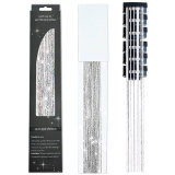 Laser gold wire tinsel hair color box set of 12 pieces, colorful hair extension metal wire