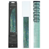Laser gold wire tinsel hair color box set of 12 pieces, colorful hair extension metal wire