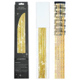 Laser gold wire tinsel hair color box set of 12 pieces, colorful hair extension metal wire