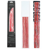 Laser gold wire tinsel hair color box set of 12 pieces, colorful hair extension metal wire