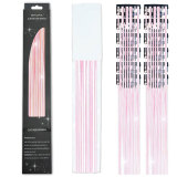 Laser gold wire tinsel hair color box set of 12 pieces, colorful hair extension metal wire